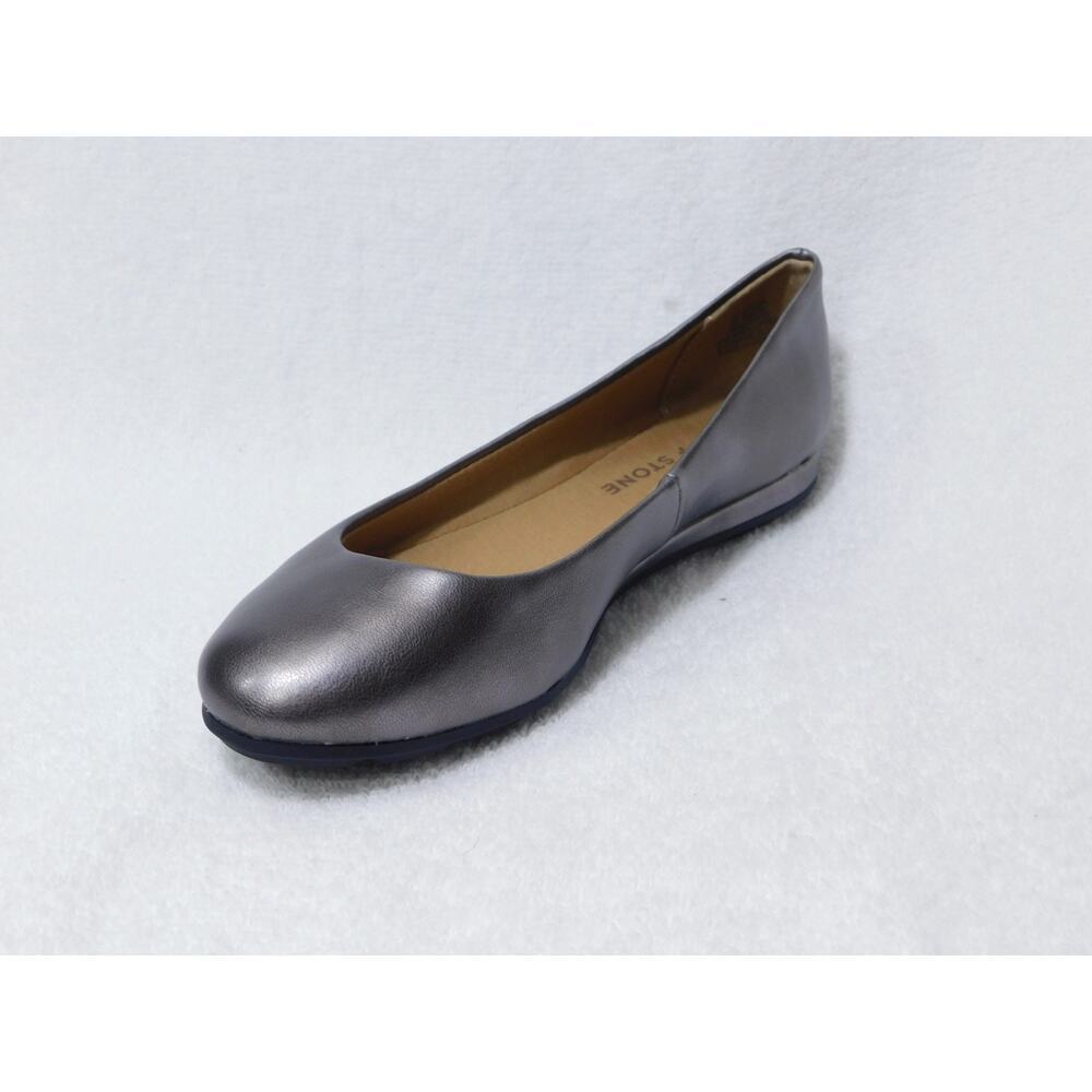 W689 Sun + Stone Dark Pewter Eliana Ballet Flats Shoes - Size 5 M - Picture 2 of 5